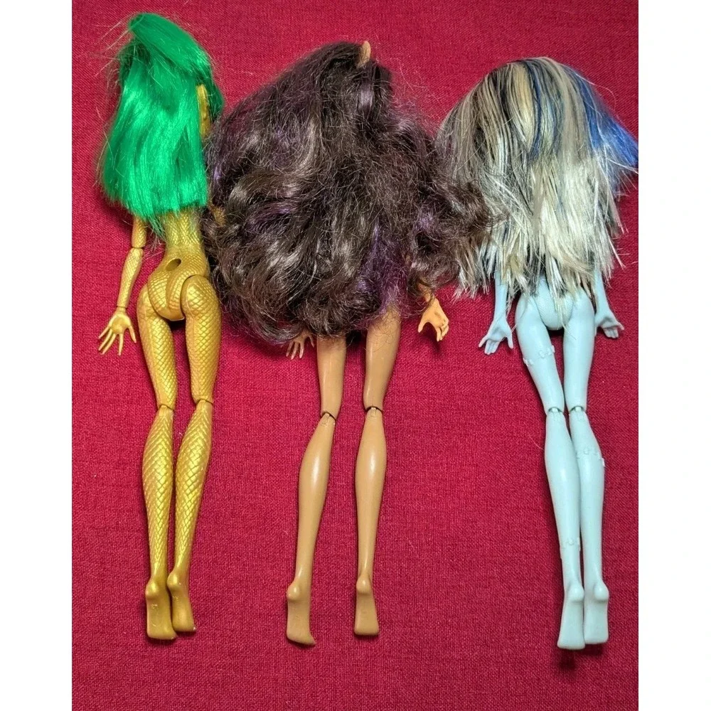 Monster High Lot Of 3 Clawdeen,‎ Jinafire, Frankie Stein